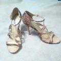 Michael Kors Shoes | Michael Kors (9m) Leather Snakeskin Stilettos, 4 .5" Heel | Color: Brown/Tan | Size: 9