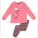 Disney Pajamas | Disney Store Minnie Mouse Girl’s 2pc Pajamas Dusty Rose Nwt Size 10. Sold Out! | Color: Pink | Size: 10g