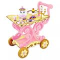 Disney Store Official Princess Belle Tea Cart, Beauty and The Beast, 11 Pc., Playset Includes Tea Cart, Plates, Cups, Cakes, Bubbling Tea Pot and Singing Lumiere, Suitable for Ages 3+