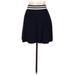 Dur BonBon Casual A-Line Skirt Mini: Blue Color Block Bottoms - Women's Size Large