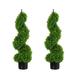 Primrue 2 Piece Artificial Boxwood Tree in Pot Set Plastic | 35 H x 14.56 W x 11.02 D in | Wayfair 8CC6A392EAA3479DB8BF6AF456040806