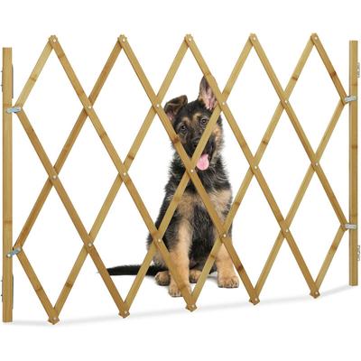Relaxdays - Hundeabsperrgitter, Schutzgitter für Tür & Treppe, Scherengitter ausziehbar bis 116,5
