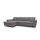 DOMO. Collection Ecksofa Franzi, Couch in L-Form, Sofa, Eckcouch mit Rückenfunktion Polsterecke, Dunkelgrau, 279x162x81 cm