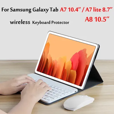 Pour Samsung Galaxy Tab A7 10.4 SM-T500/T505C 8.7 T220 Dock Lite P610 clavier sans fil étui Tab A8