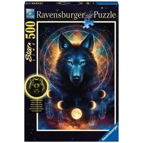 Puzzle Leuchtender Wolf – Glows In The Dark 500-Teilig
