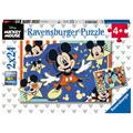 Ravensburger Kinderpuzzle 05578 - Film Ab! - 2X24 Teile Disney Puzzle Für Kinder Ab 4 Jahren