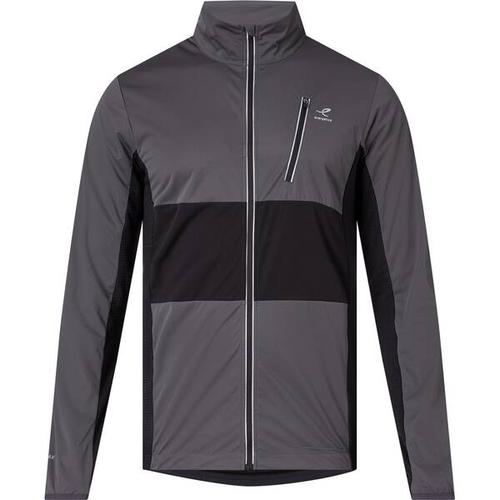 ENERGETICS Herren Runningjacke Fenyo II, Größe M in Dunkelgrau/Schwarz/reflect Silber