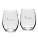 University of Maryland Baltimore 15oz. 2-Piece Stemless Wine Glass Set