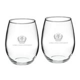 LLU Lions 21oz. 2-Piece Stemless Wine Glass Set