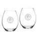 Robert Morris Colonials 20oz. 2-Piece Riedel Stemless Wine Glass Set