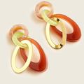 J. Crew Jewelry | J Crew Made In Italy Acetate Interlocking Oval Earrings | Color: Cream | Size: Os