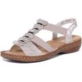 Rieker Trim Womens Sling Back Sandals 6 UK Rose Metallic