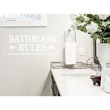 Trinx Bathroom Rules Arrow Wash Brush Floss Flush Decal Vinyl in White | 10 H x 24 W in | Wayfair E850A33A4EA3424590E9482739512892