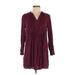 Old Navy Casual Dress - Shift: Burgundy Print Dresses - Women's Size Small