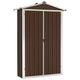 Susany Garden Shed, Outdoor Garden Storage Shed, Summerhouses, Greenhouses, Garden Sheds, Garden Metal Tool Shed, Gardening Tool Storage, Size and Colour Choice,Brown 107.5x46x183 cm Galvanised Steel