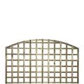 Premier Arch Top Square Trellis Fence Topper Panel or Wall Climber Width: 6ft (183cm) x Height: (@Shoulder) 3ft (90cm & 110cm Top of the Arch) Standard Privacy Design 120x120mm holes