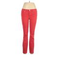 J.Crew Jeans - Mid/Reg Rise Skinny Leg Denim: Orange Bottoms - Women's Size 28 - Dark Wash