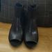 Nine West Shoes | Leather Nine West Peep Toe Booties | Color: Brown | Size: 7