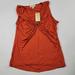 Michael Kors Tops | Michael Kors Persimmon Basics Womens Large Orange Sleeveless Orange Top | Color: Orange | Size: L