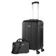 ITACA - Hard Shell Suitcase Set of 1-4 Wheel ABS Luggage Sets 2 Piece with Combination Lock - Resistant and Lightweight Hard Suitcase Set in Medium and Beauty 771160B, Black