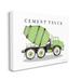 The Twillery Co.® Valletta Cement Truck Mixer Classic Construction Vehicle Art Canvas in White | 36 H x 48 W x 1.5 D in | Wayfair