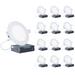 Infibrite 6" Ultra Slim Selectable CCT LED Canless Recessed Lighting Kit in White | 1 H x 6 W in | Wayfair IB-002-7-12W-WH-12PK