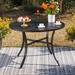 Lark Manor™ Alyah Round Metal Outdoor Dining Table Metal in Black | 29 H x 42 W x 42 D in | Wayfair CAB01E2023694A8E8194321E1B915DA1