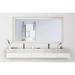 Milliner Traditional Bathroom/Vanity Mirror Wood in Brown Laurel Foundry Modern Farmhouse® | 34 H x 57.5 W x 1.25 D in | Wayfair