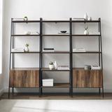 Trent Austin Design® Little Italy 72" H x 84" W Metal Ladder Bookcase Wood in Brown | 72 H x 84 W x 18 D in | Wayfair