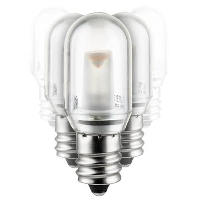 Sunlite 41244 - T5/LED/CL/1W/27K/E12/6PK Miniature Automotive Light Bulb