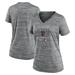 Women's Nike Anthracite San Francisco Giants Authentic Collection Velocity Performance V-Neck T-Shirt