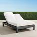 St. Kitts Double Chaise with Cushions in Matte Black Aluminum - Sailcloth Salt, Standard - Frontgate