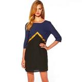 Urban Outfitters Dresses | Facehunter X Uo Shift Dress - Urban Outfitters | Color: Blue/Gold | Size: 4