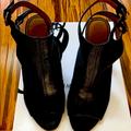 Nine West Shoes | Black Nine West Peep Toe Shoe: Size 9 1/2 | Color: Black | Size: 9.5