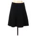 Ann Taylor LOFT Casual A-Line Skirt Knee Length: Black Solid Bottoms - Women's Size Small