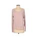 Calvin Klein Long Sleeve Top Pink Color Block Scoop Neck Tops - Women's Size Small