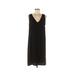 Forever 21 Casual Dress - Shift V Neck Sleeveless: Black Solid Dresses - Women's Size Medium