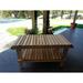 Loon Peak® Aleeshia Cedar Table, Amish-made Wood in Black/Brown | 18 H x 18 W x 35 D in | Outdoor Furniture | Wayfair