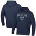 Men's Under Armour Navy Moravian Greyhounds All Day Fleece Pullover Hoodie