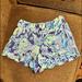 Lilly Pulitzer Bottoms | Lily Pulitzer Blue Print Girls Shorts. Size Xs | Color: Blue/White | Size: Xsg