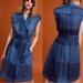 Anthropologie Dresses | Anthropologie Eva Franco Blue Plaid Belted Dress Size Medium | Color: Blue | Size: M