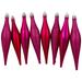 8ct Magenta Pink Shatterproof 4-Finish Drop Christmas Ornaments 6"