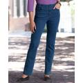 Appleseeds Women's DreamFlex Comfort-Waist Classic Straight Jeans - Denim - 14 - Misses