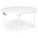 ACEM 65” Round Folding Table Fold-In-Half White Table Plastic/Resin in Gray | 29 H x 65 W x 65 D in | Wayfair MONO3897