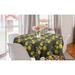 East Urban Home Ambesonne Floral Round Tablecloth, Lemon Branches w/ Petals Growth Essence Nature Themed Print | 1 D in | Wayfair