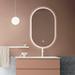 Wade Logan® Lutjens Oval Lighted Metal Framed Wall Mounted Bathroom/Vanity Mirror in Black | 39.5 H x 23.6 W x 1.1 D in | Wayfair