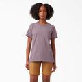 Dickies Women's Heavyweight Short Sleeve Pocket T-Shirt - Lilac Size S (FS450)