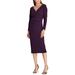 Ralph Lauren Dresses | Lauren Ralph Lauren Women's Metallic Surplice Dress Purple Size 6 | Color: Purple | Size: 6
