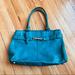 Coach Bags | Coach Teal Blue Leather Shoulder Bag Purse | Color: Blue/Silver | Size: Os