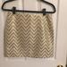 J. Crew Skirts | J.Crew Gold Chevron Striped Skirt Size 0 Nwt | Color: Gold/Tan | Size: 0